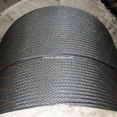 18*7+FCsteel wire rope ungalvanized and galvanized steel wire rope